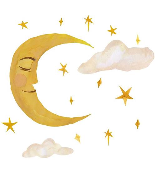 That's Mine Wallstickers - Måne - Gul