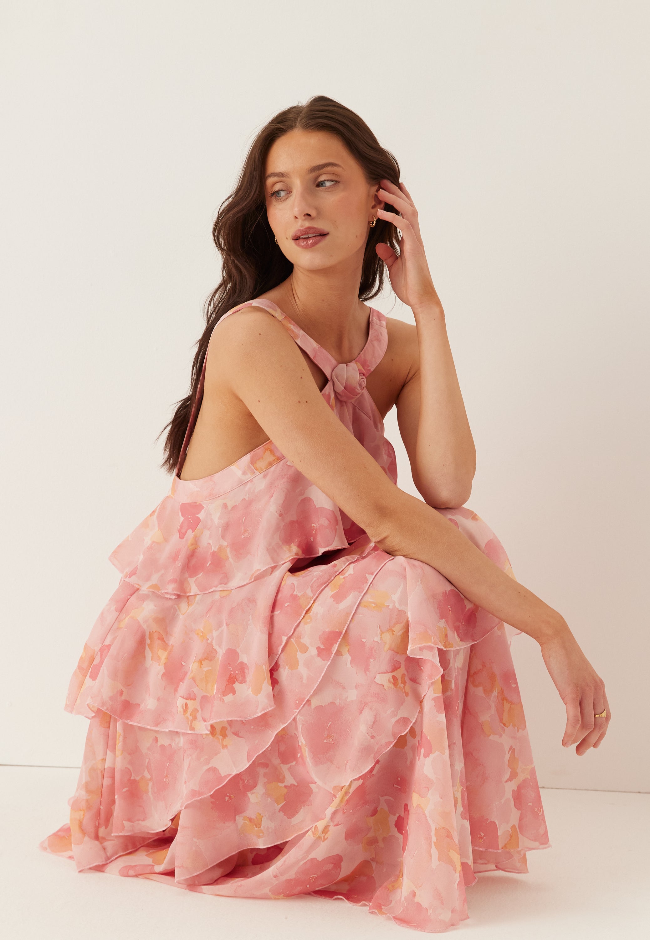 VERO MODA Vmfelicia Sl Ruffle Maxi Dress