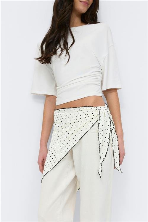 Gina Tricot - Picot edge hip scarf - Tørklæder og halstørklæder - Sort - ONESIZE - Dame