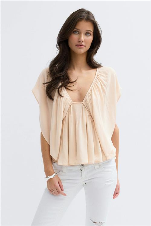 Gina Tricot - 14+ coral blouse - Bluser - Lyserød - XS - Dame