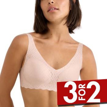 Sloggi BH ZERO Feel Bliss Soft Bra Lyserosa XL+ Dame