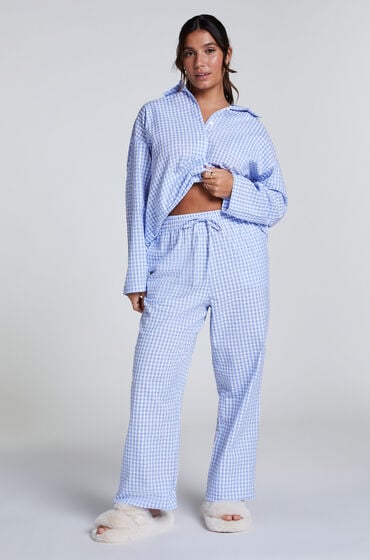 Hunkemöller Pyjamasbukser Bomuld Blå