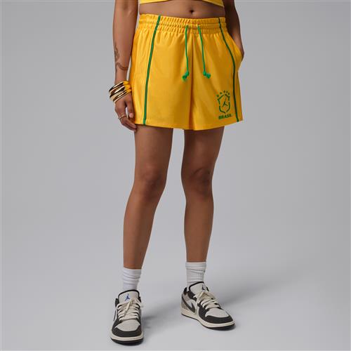 Maskinstrikkede Jordan Brooklyn Brazil-shorts til kvinder - gul