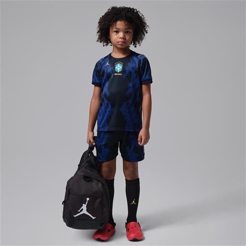 Brasilien 2026 Stadium Away Jordan Soccer Replica-sæt i tre dele til mindre børn - blå