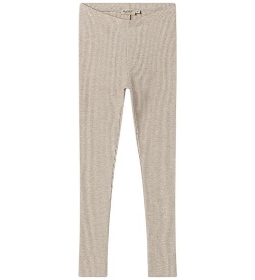 MarMar Leggings - Rib - Bomuld/Modal - Light Beige Melange