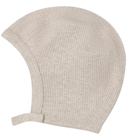 MarMar Babyhjelm - Rib - Bomuld/Modal - Light Beige Melange