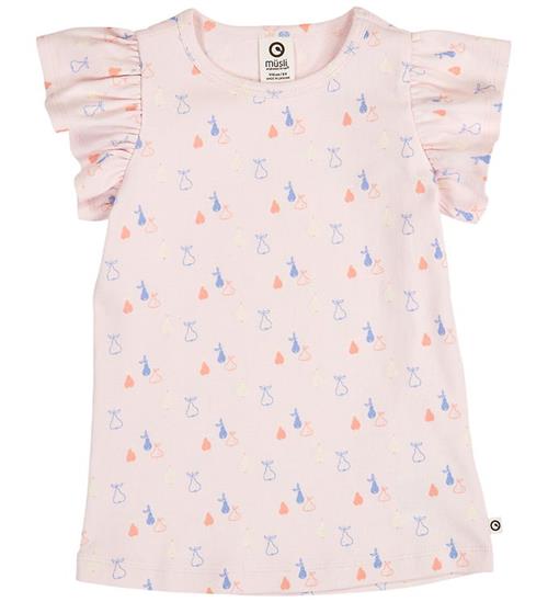 Müsli T-shirt - Rib - Picnic Frill - Primrose/Shell Blue/Tofu