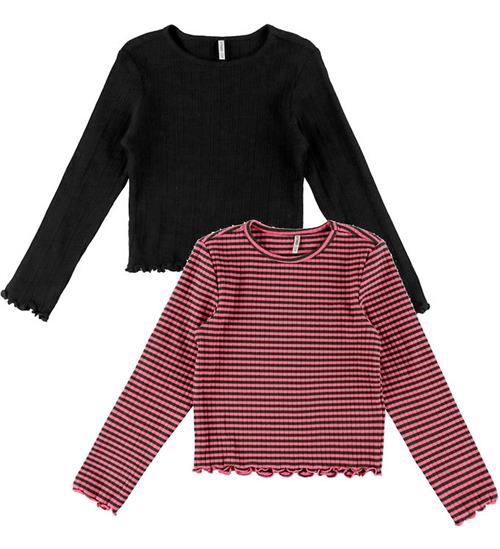 Kids Only Bluser - Cropped - 2-pak - KogDixi - Pink Lemonade/Str