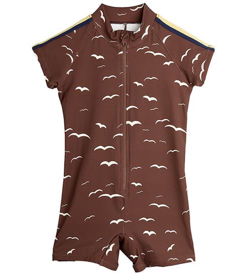Mini Rodini Badeheldragt - Seagull - Brun