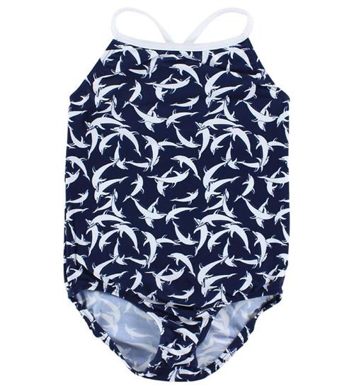 Petit Crabe Badedragt - Navy m. Delfiner
