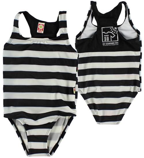 Katvig Classics Badedragt - Sort/Hvidstribet