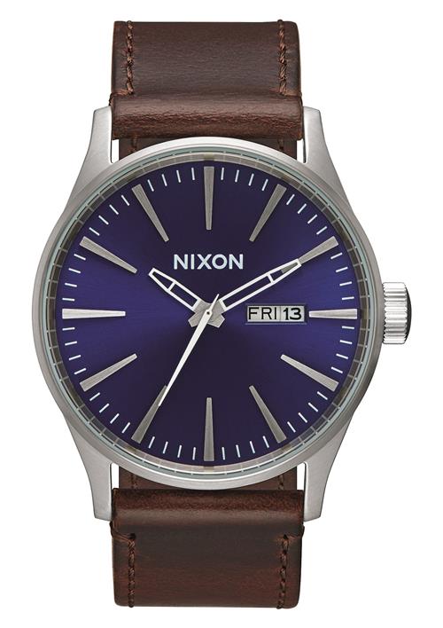 Nixon Analogt ur 'Sentry Leather'  blå / brun / sølv