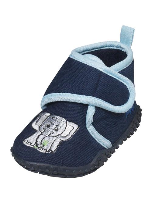 PLAYSHOES Hjemmesko 'Elefant'  marin / lyseblå / lysegrå
