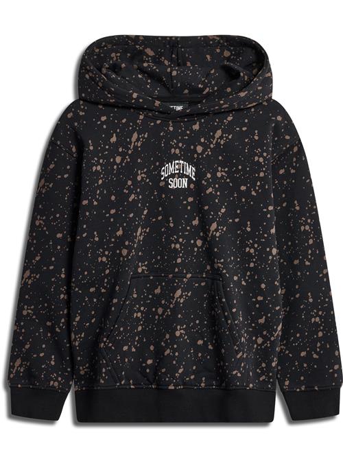 SOMETIME SOON Sweatshirt 'Jazzy'  sepia / sort / hvid