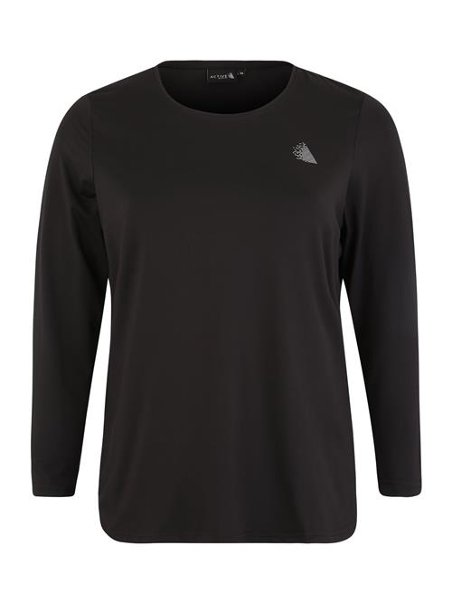 Active by Zizzi Funktionsbluse 'Abasic'  sort / hvid