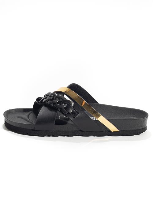 Bayton Pantoletter 'MAGRITTE'  guld / sort