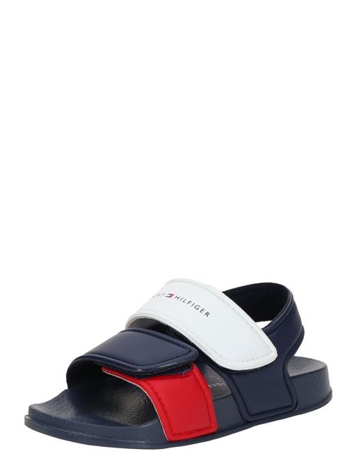 TOMMY HILFIGER Åbne sko  navy / rød / hvid