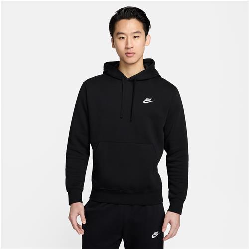 Nike Club Fleece-pulloverhættetrøje - sort