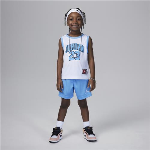 Todelt Jordan-sæt i spillertrøjedesign til smøbørn - blå