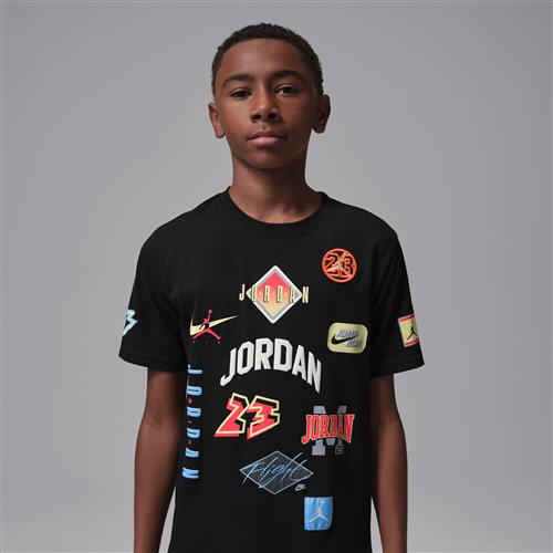 Jordan Dynasty Patch-T-shirt til større børn - sort