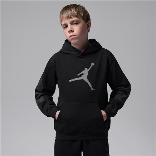 Jordan Hike Mike-hættetrøje i french terry til større børn - sort