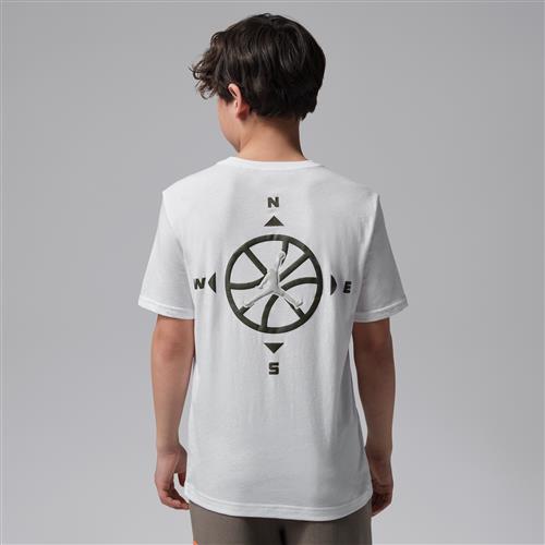 Jordan Jumpman Compass-T-shirt til større børn - hvid