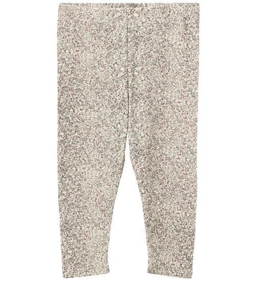Sofie Schnoor Leggings - NalineKB - Beige/Rosa m. Blomster