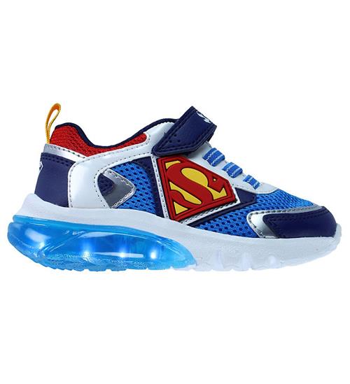 Geox Blinkesko - J Ciberdron - Lyseblå/Rød m. Superman