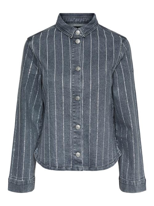 PIECES Bluse 'Siffi'  grey denim / sølv