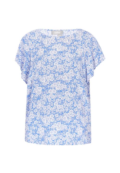 Usha Bluse  blå / hvid
