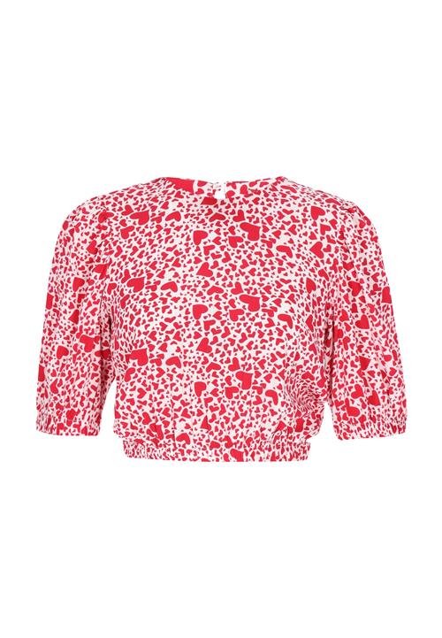 myMo ROCKS Bluse 'Valentine's Day'  rød / hvid