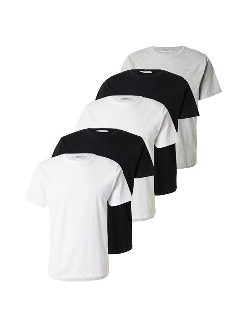 ABOUT YOU Bluser & t-shirts 'Peter'  grå-meleret / sort / hvid