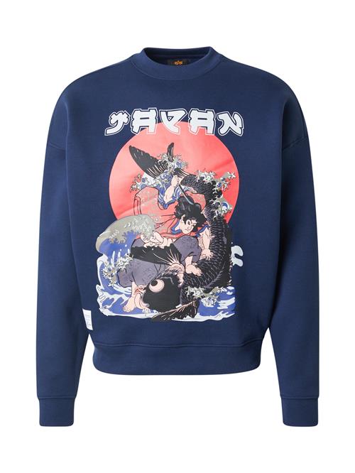ALPHA INDUSTRIES Sweatshirt 'Japan Warrior'  navy / grå / rød / sort