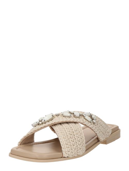 INUIKII Pantoletter  ecru / sølv / perlehvid