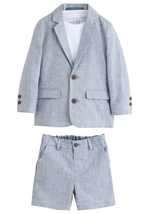 Next Sæt  blå-meleret / hvid