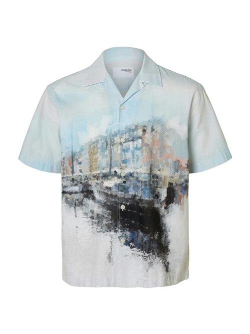 SELECTED Skjorte 'SLHCARL'  beige / opal / lyseblå / sort