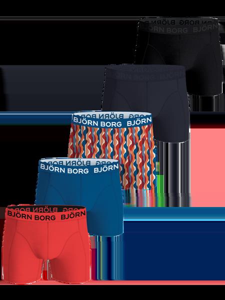 Björn Borg Cotton Stretch Boxers 5-pack Sort, XXL