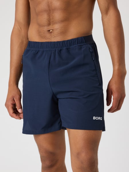Björn Borg Borg Zip Shorts 7 Inch Marineblå, S