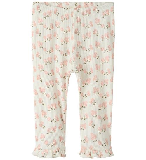Lil Atelier Leggings - Rib - Slim - NbfGago - Coconut Milk/Hydra