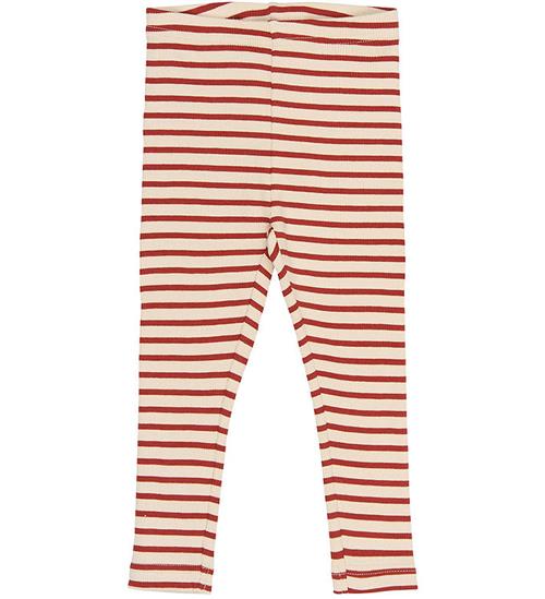 Petit Piao Leggings - Rib/Modal - PPSky - Cinnabar Striped