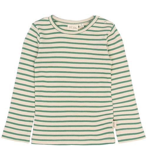 Petit Piao Bluse - Rib/Modal - PPSky - Frosty Spruce Striped