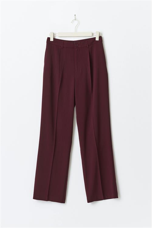 Gina Tricot - Tailored wide trousers - vide habitbukser - Rød - 40 - Dame