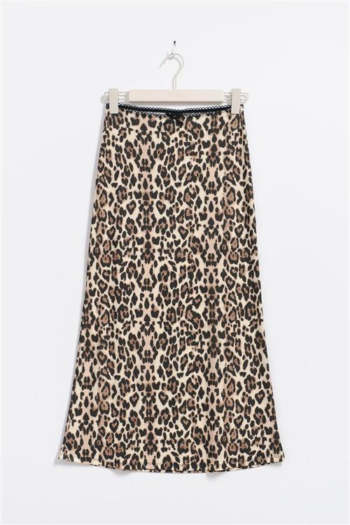 Gina Tricot - Bow midi skirt - Nederdele - Beige - M - Dame