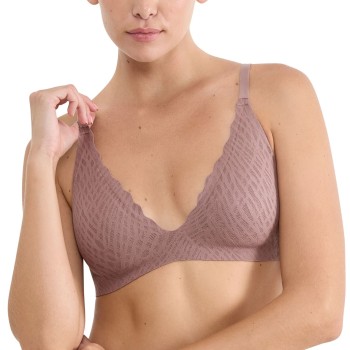Sloggi BH ZERO Feel Bliss Push-Up Bra Brun XL+ Dame