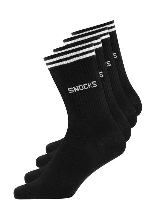 SNOCKS Sportssokker  sort / hvid