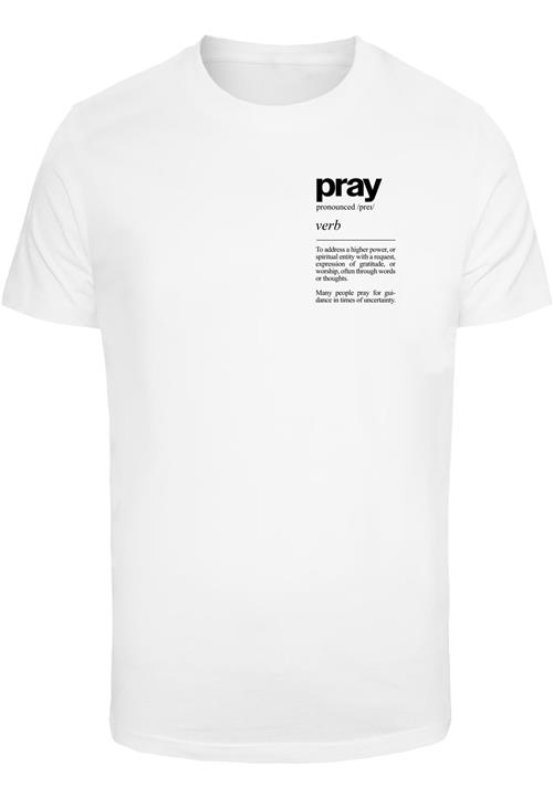 Mister Tee Bluser & t-shirts 'Pray Definition'  sort / hvid