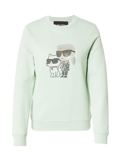 Karl Lagerfeld Sweatshirt 'IKON'  grå / pastelgrøn / sort / hvid
