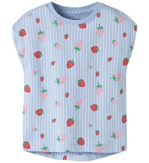 Name It T-shirt - NmfVigga - Chambray Blue/Striped