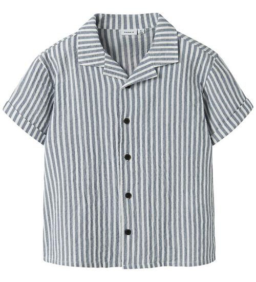 Name It Bluse - NkmFedenis - Vinatge Indigo/Cloud Dancer