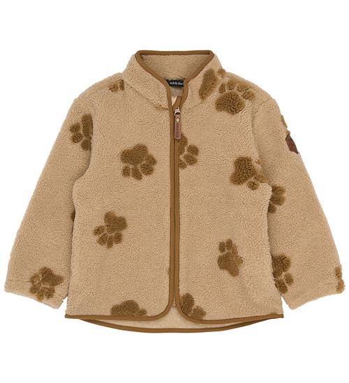 Mikk-Line Fleecejakke - Teddy - Paw AOP